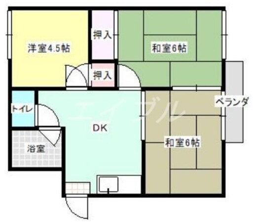 パークコーポＡ棟の物件間取画像